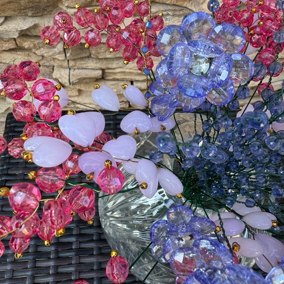 Vintage beaded flower stems artificial flowers - Picture 5 of 6